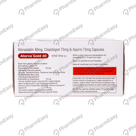 Buy Atorva Gold 40mg Strip Of 10 Capsules Online at Flat 15% OFF ...
