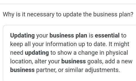 We need to update the business plan because___ - Brainly.in