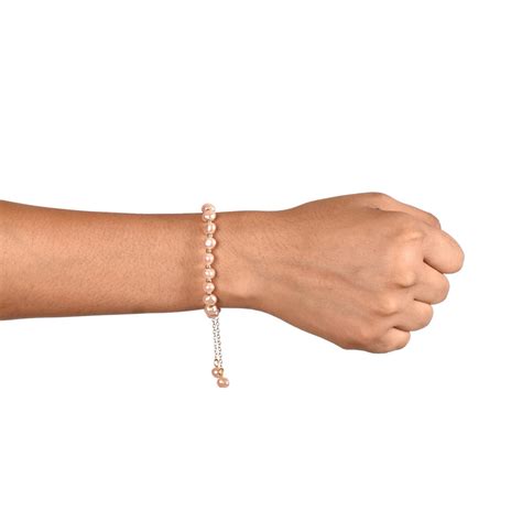 Peach Pearl Bracelet Lumba Gift Hamper For Sister Online - Premium Gift ...