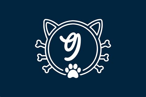 Cat Monogram Letter G Logo Designs. 10048454 Vector Art at Vecteezy