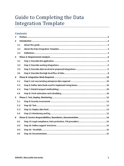 Image result for Data Integration Plan Template