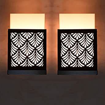 G Gojeeva LED Wooden Modern Design Up Light Wall Lamp (Pack of 2 ...