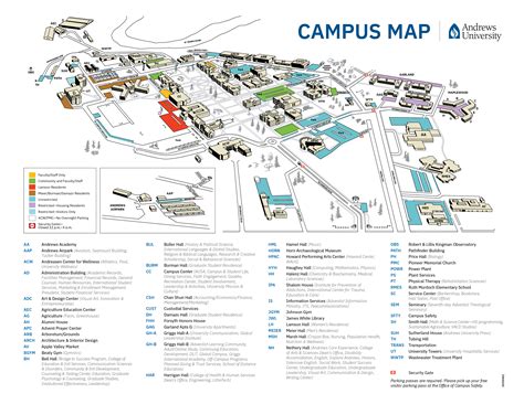 Hope College Printable Campus Map
