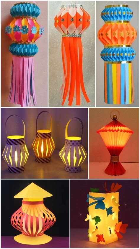 Learn to Make Diwali Lantern Paper Crafts - Kids Art & Craft