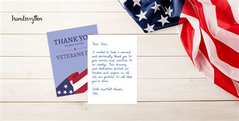 55 Heartfelt Messages for Your Veteran's Day Thank You Card - Handwrytten