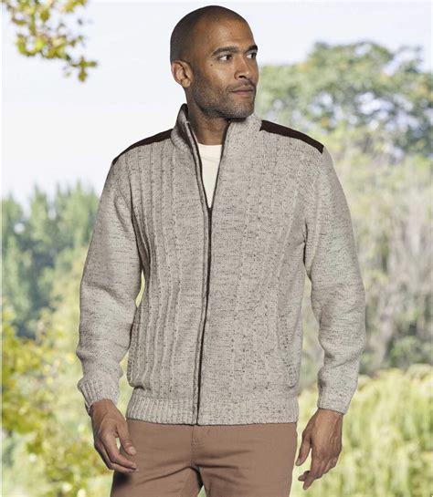 Men's Fleece-Lined Knitted Jacket | Atlas For Men