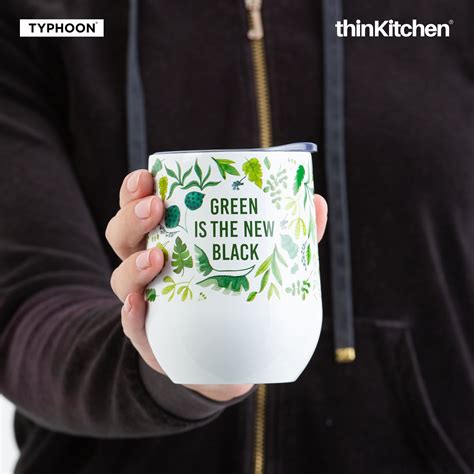 Buy Typhoon Pure Green Is The New Black Tumbler White 350ml Online at ...