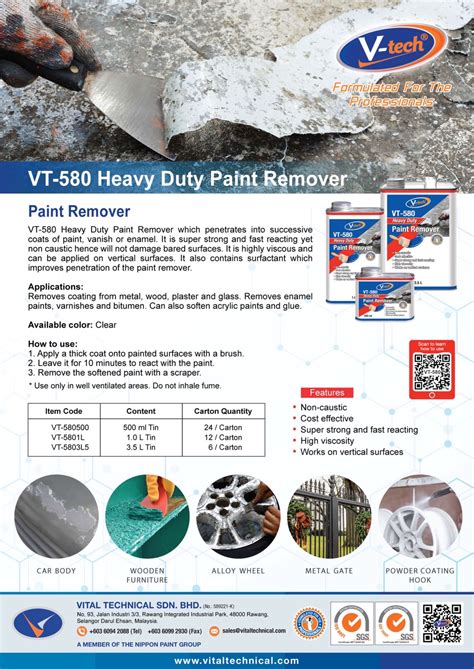 Vtech VT-580 VT580 Heavy Duty Paint Removal / Penanggal Cat / Buang Cat ...