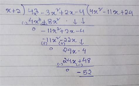 p(x) = 4x³ - 3x² + 2x - 4, g(x) = x + 2Please help quickly I will ...