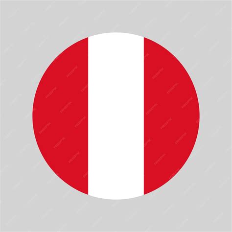 Premium Vector | Peru round country flag peruvian circle national flag ...