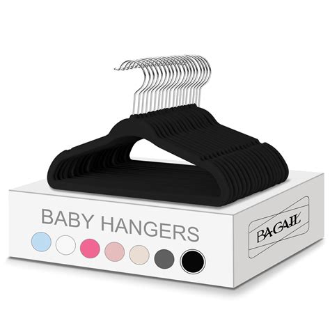 Amazon.com: BAGAIL Kids Velvet Hangers 11 Inches Children's Clothes ...