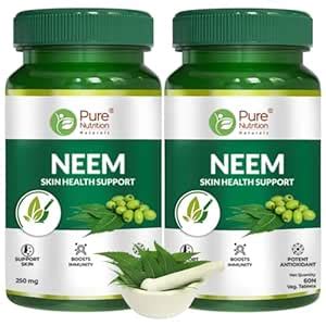 Pure Nutrition Neem 60 Veg Tablets | Natural Blood Purifier, Controls ...