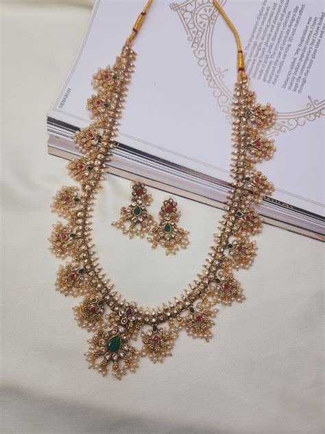 Gota Pusalu Temple Set with Earrings – QUEENS JEWELS