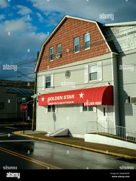 Golden Star Chinese restaurant sign, Luzerne, Pennsylvania Stock Photo ...