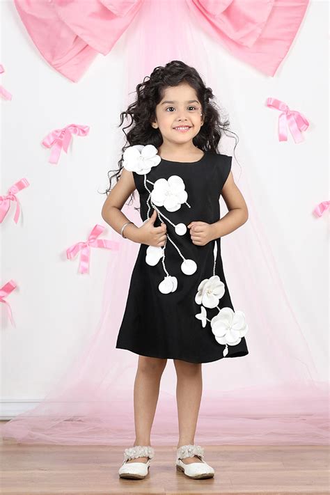 Black Dress with Flowers