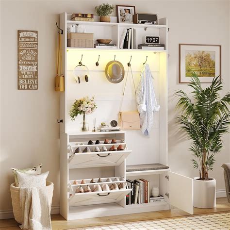 Maupvit 78 Narrow Entry Way Coat and Shoe Rack, India | Ubuy