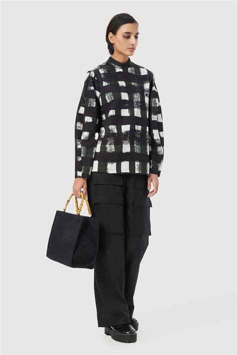 Buy Sweatshirt with Large Checks Print