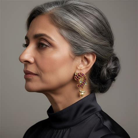 Fish Shaped Kempu Studs with Pearls | Unique Traditional Earrings – 𝗔𝘀𝗽 ...