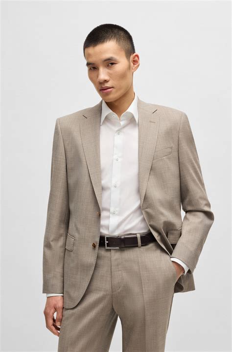 BOSS - Dressletic leather belt with concealed elasticated section ...