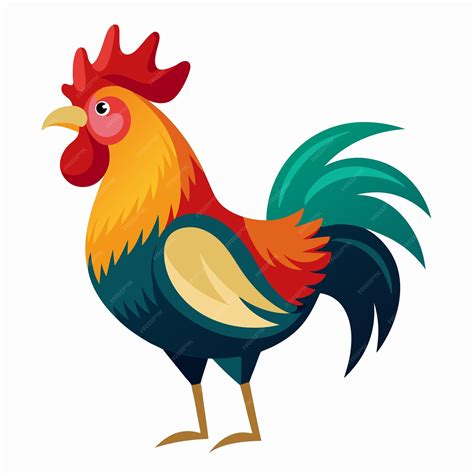 Rooster Clip Art Vector Illustration Design | Premium AI-generated vector