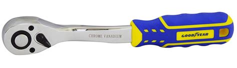 Goodyear Ratchet Handle, 1/2" Square Drive Ratchet Handle 10" Curved 72 ...