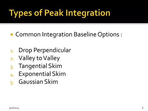 Integration of chromatographic peaks | PPTX