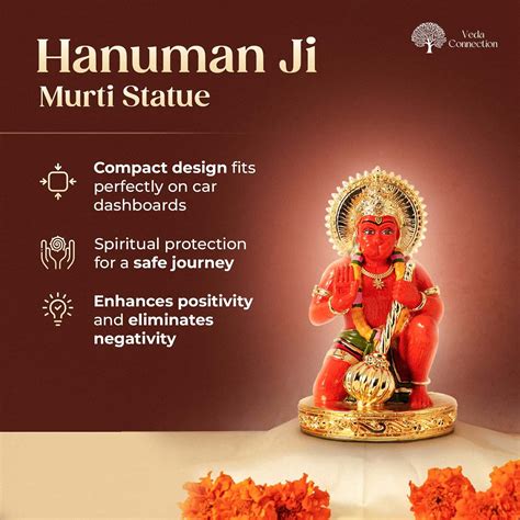 Hanuman Ji Anjaneyar Murti Statue 24K Gold Plated – Veda Connection