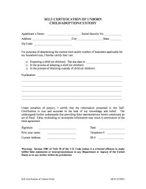 Adoption Or Custody Of Unborn Children Form - Fill and Sign Printable ...