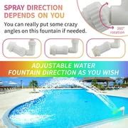 Buy Elbourn Pool Water Fountain with Green LED Light, Above Ground Pool ...