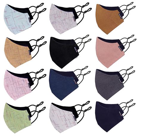 Bildos Cotton Unisex Super Breathable Cloth Face mask with Adjustable ...