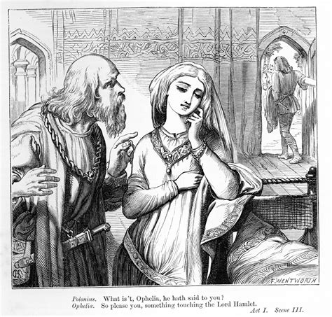 Polonius and Ophelia | Victorian Illustrated Shakespeare Archive