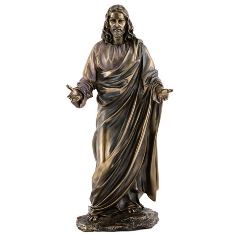 Buy JESUS CHRIST BLESSING STATUE Real Bronze Powder Cast Statue ...