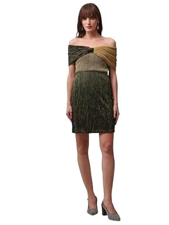 Buy PURVAJA Women’s Bodycon Mini Length Dress (Wini-168_Green_Small) at ...