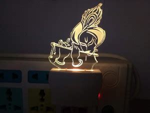 SC Enterprise 3D Illusion Lord Krishna Design Night Lamp Night Lamp ...