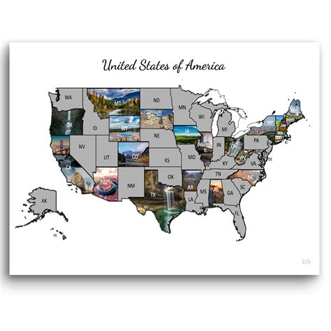 Us Scratch Off Map Poster With Photos Underneath Of All | Desertcart INDIA