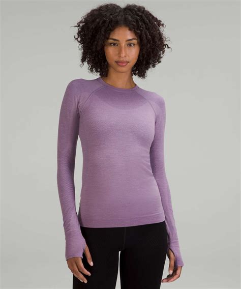 Lululemon Keep the Heat Thermal Long Sleeve Shirt - Purple Ash - lulu ...