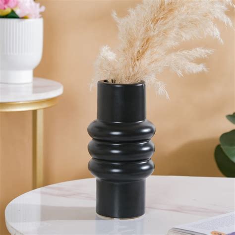 Modern Luxe Tall Tube Vase Black Online - Premium Vase | Nestasia