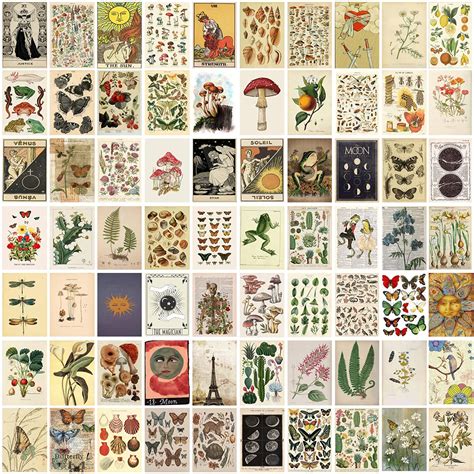 Buy Wall Collage Kit Aesthetic Pictures Vintage 70PCS ,Botanical ...