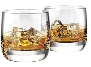 NVRA Old Fashioned 300ml Whiskey Glass, Rock Style Lead Free Crystal ...
