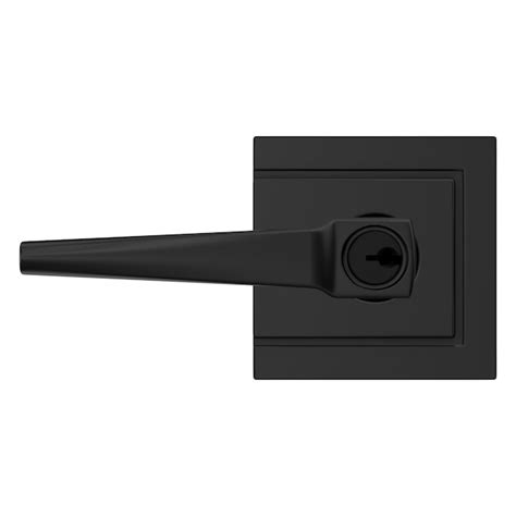 Schlage Custom Eller- Upland Matte Black Universal Exterior Keyed Entry ...