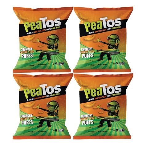 Buy PeaTos® Cheese-less Puffs in 3 oz. Bags (4 pack) full of “JUNK FOOD ...