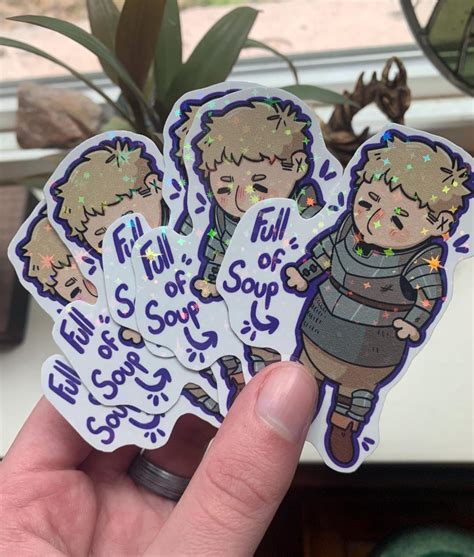 Dungeon Meshi Laios Touden FULL OF SOUP Holographic Sticker - Etsy