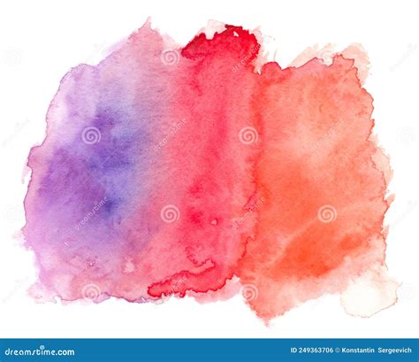 Abstract Red Blue Watercolor Splash Texture Isolated on White ...
