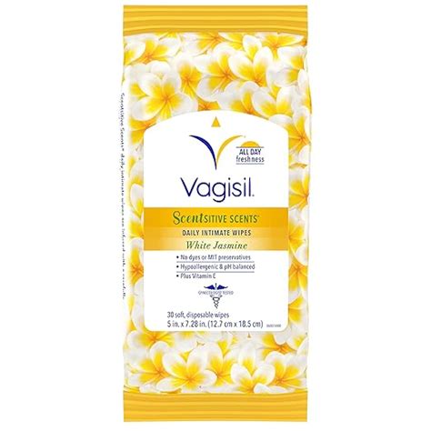 Buy Vagisil Scentsitive Scents Feminine Vaginal Cleansing Wipes, White ...