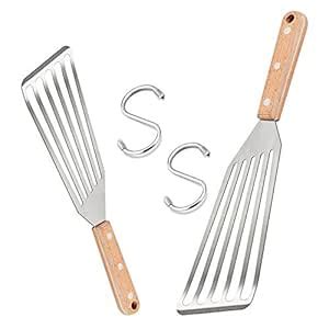 Buy Fish Spatula Set of 2, HaSteeL Stainless Steel Slotted Spatula ...
