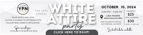 YPN White Attire Party, Luna Modern Mexican Kitchen, Corona, 10 October ...