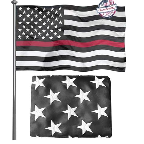 Mua Embroidered Thin Red Line Firefighter Flag - Red Stripe Lives ...