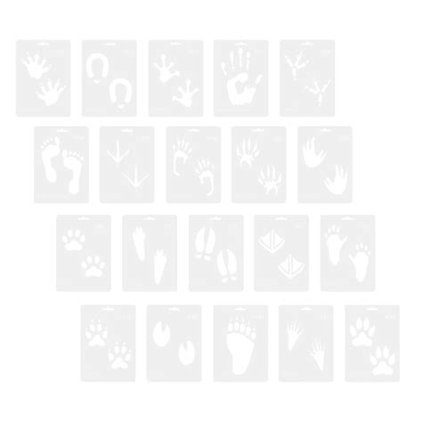 ⚡️Buy Maxbell 20 Sheets Stencil Airbrush Templates Animal Paw Shape for ...