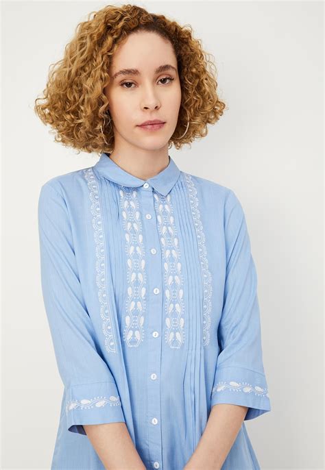 Buy Women Chikankari Embroidered Tunic Online at just Rs. 899.0 ...