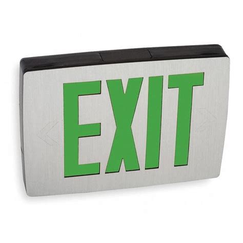 Lithonia Lighting Exit Sign, Black, 1 Face(s), LED, Universal Mount ...